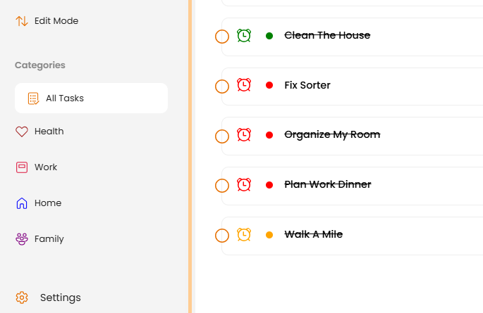 Custom Categories