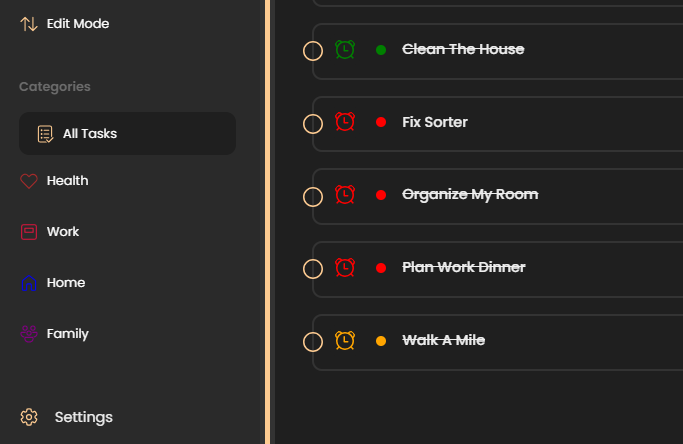 Custom Categories