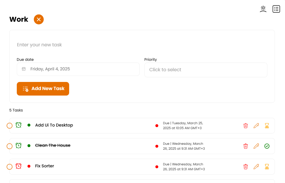Inline Add Tasks