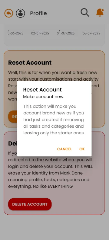 Return to default settings anytime