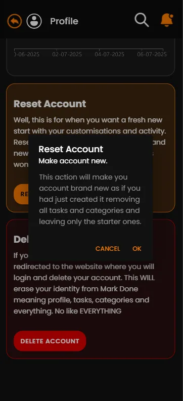 Return to default settings anytime