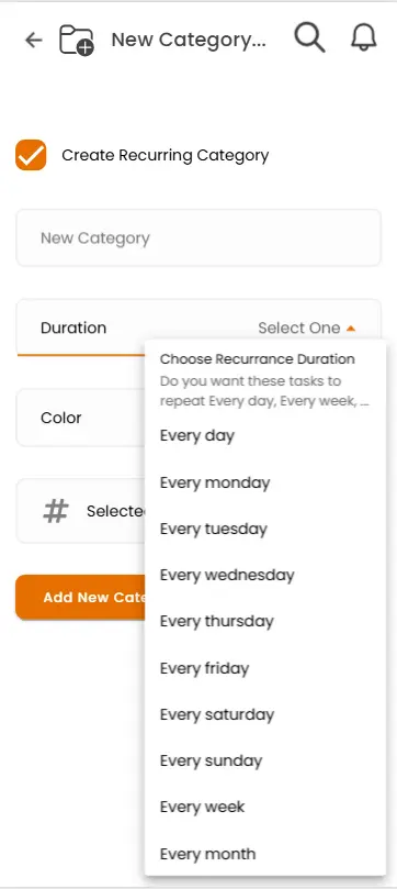 Create custom categories
